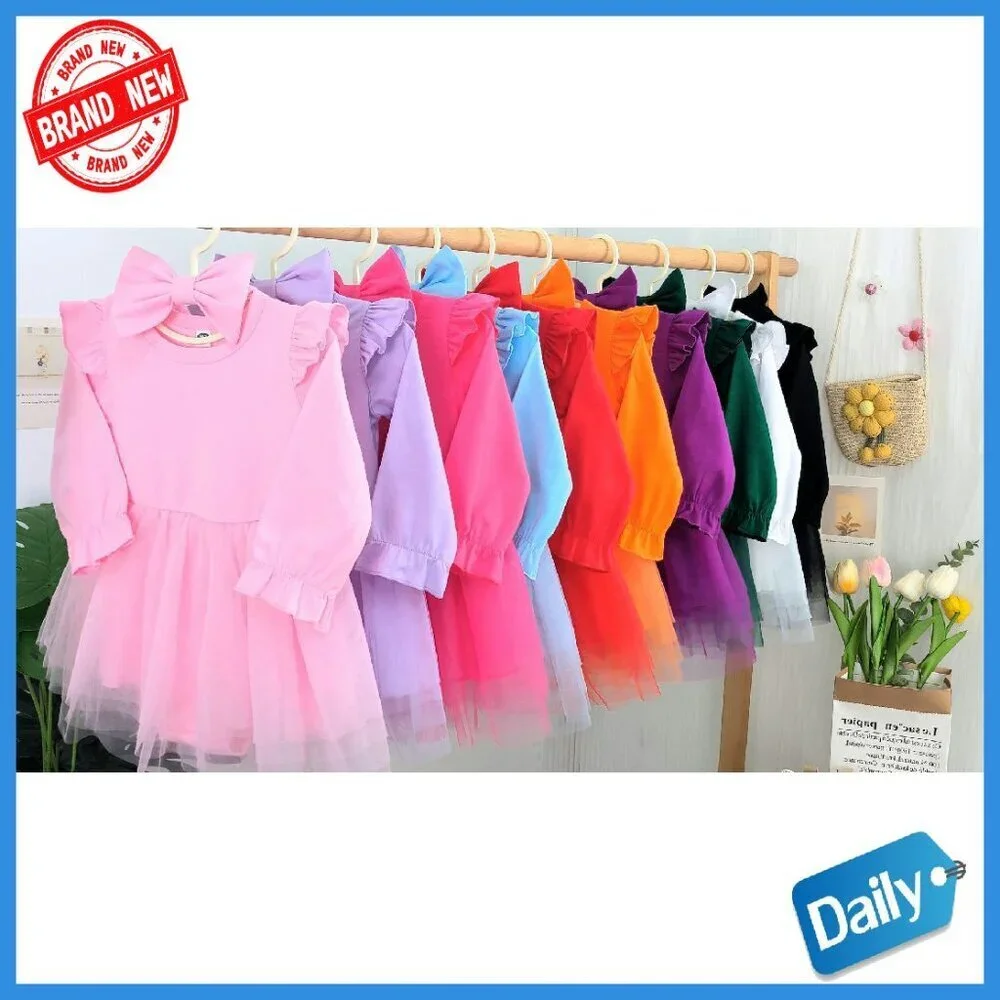 Infant Tutu Romper Dress Cotton Tulle Skirt Special Occasion Outfit